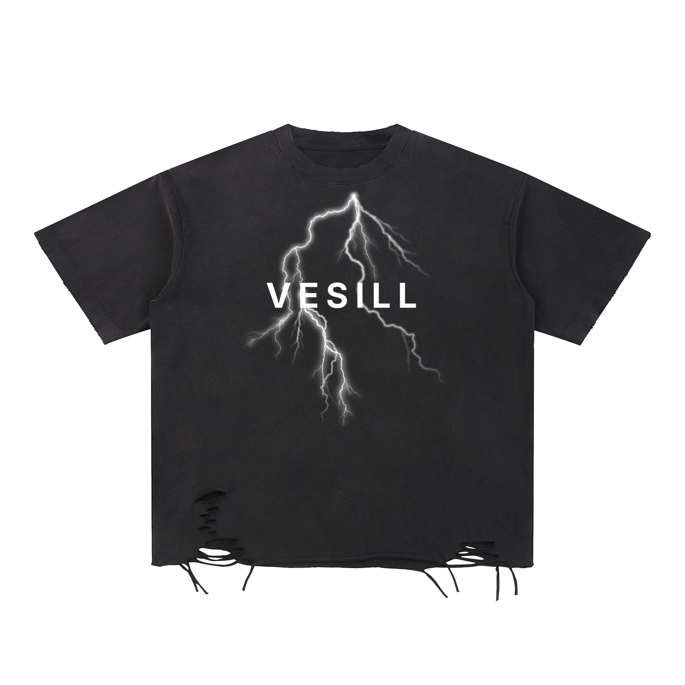 Lightning Raw-Hem T-Shirt [Limited Edition]