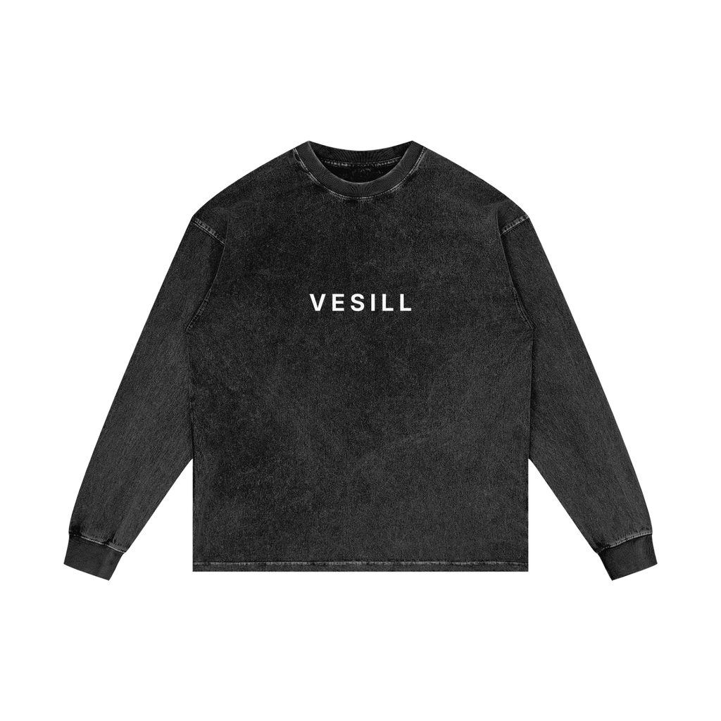 Acid Wash Oversize Long Sleeve T-Shirt