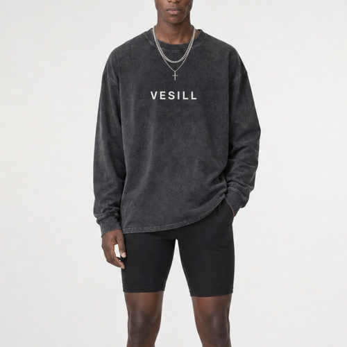 Acid Wash Oversize Long Sleeve T-Shirt