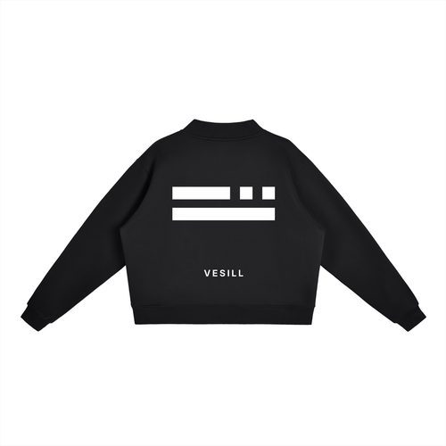 Essential Fleece Mock-Neck Crew Sweatshirt