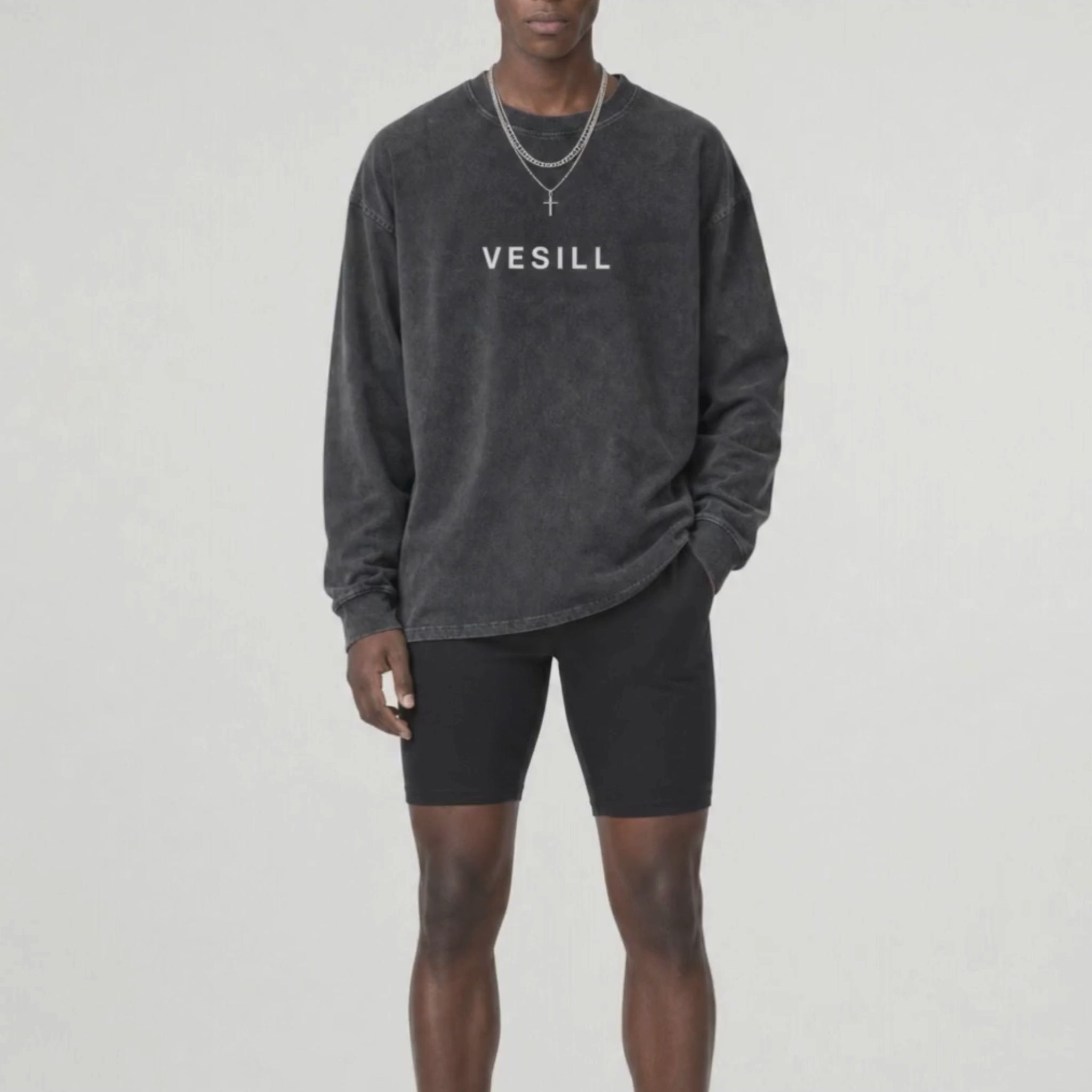 Acid Wash Oversize Long Sleeve T-Shirt